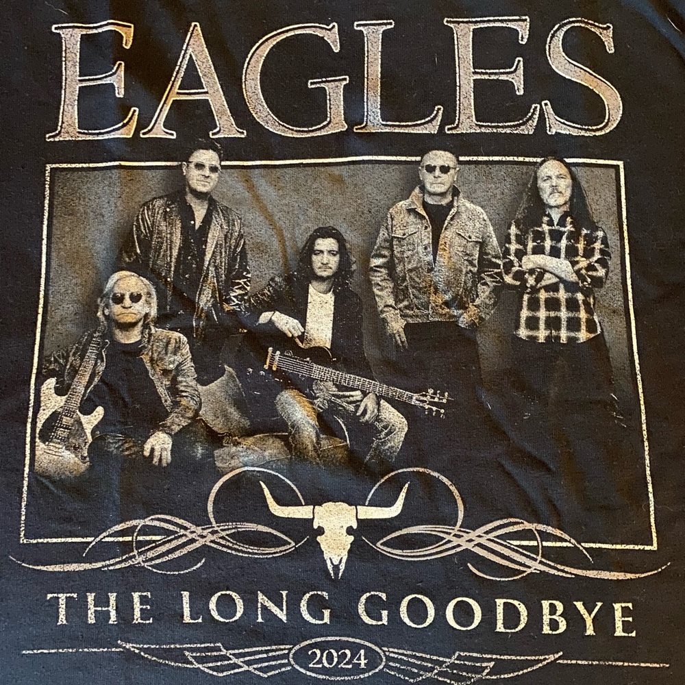 Eagles Band “The Long Goodbye” 2024 Tour Dates Concert T-Shirt. NWOT